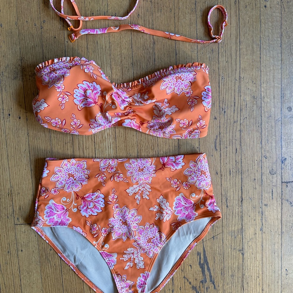 Floral Orange & Pink Bikini